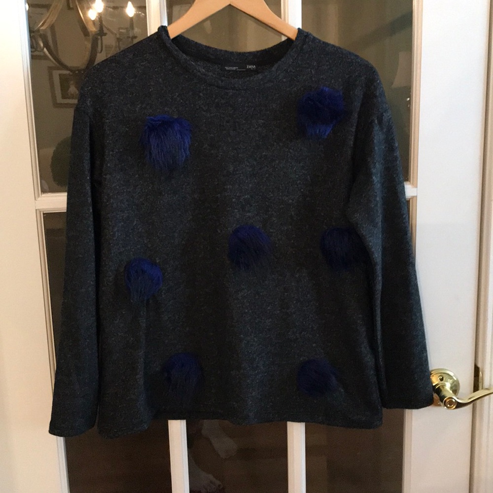 Zara Pom Pom Sweater